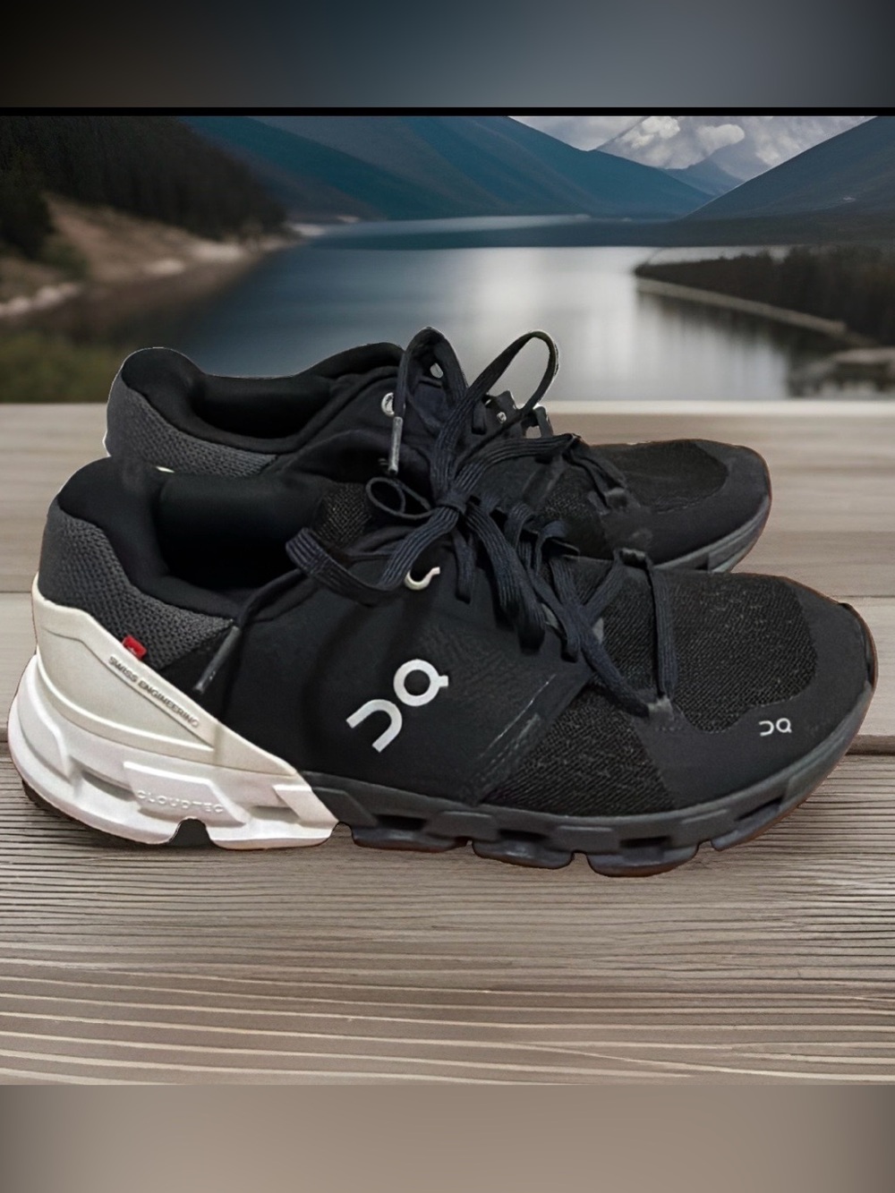 On Cloudflyer 4 Shoes Womens 9 Black White Running Sneakers